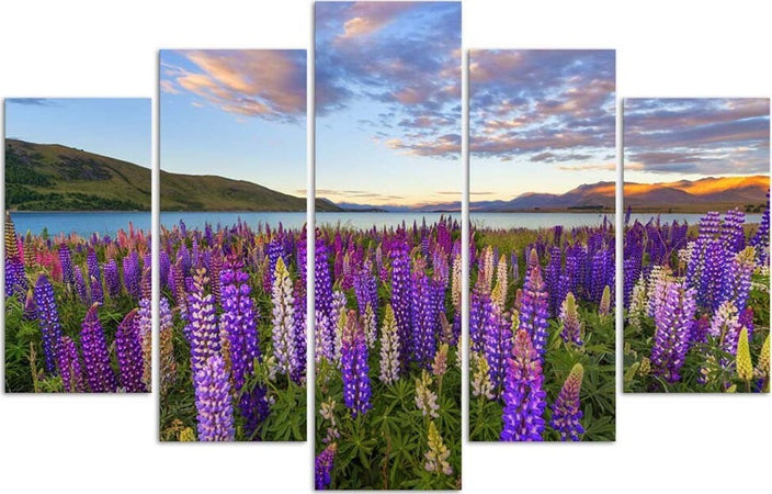 Quadro-Multipannello-Fiori-del-Lago-della-Lavanda