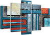 Quadro-Multipannello-Marrone-astratto-colorato