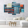 Quadro-Multipannello-Marrone-astratto-colorato