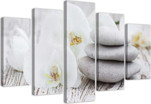 Quadro-Multipannello-Pietre-termali-Zen-Orchid