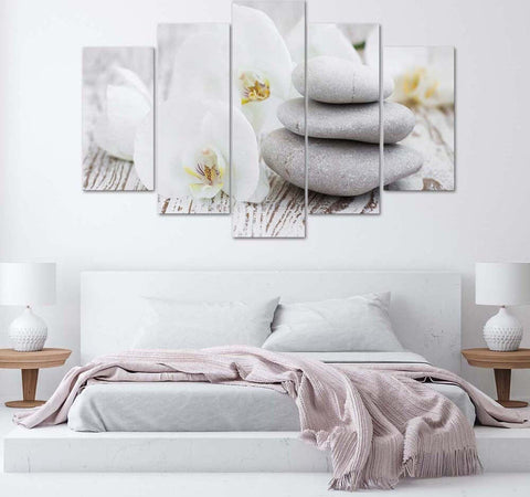 Quadro-Multipannello-Pietre-termali-Zen-Orchid