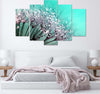 Quadro-Multipannello-Soffiatore-Fiore-turchese