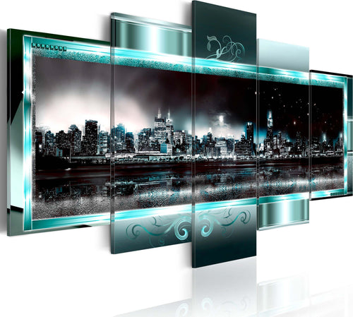 Quadro-New-York-turchino:-Notte-stellata