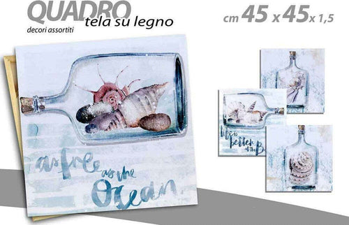 Quadro Quadretto Decorativo 45x45x1,5 Cm Tela Su Legno Deluxe Decori Ass. 743740 Casa e cucina/Decorazioni per interni/Arte/Poster e stampe Trade Shop italia - Napoli, Commerciovirtuoso.it
