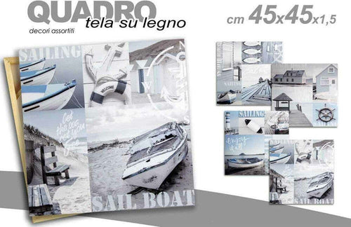 Quadro Quadretto Decorativo 45x45x1,5cm Tela Su Legno Deluxe Decori Ass. 709661 Casa e cucina/Decorazioni per interni/Arte/Poster e stampe Trade Shop italia - Napoli, Commerciovirtuoso.it