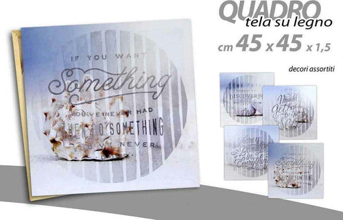 Quadro Quadretto Decorativo 45x45x1,5cm Tela Su Legno Deluxe Decori Ass. 743757 Casa e cucina/Decorazioni per interni/Arte/Poster e stampe Trade Shop italia - Napoli, Commerciovirtuoso.it