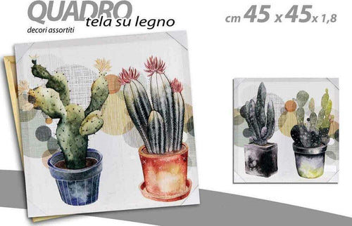 Quadro Quadretto Decorativo 45x45x1,8cm Tela Su Legno Deluxe Decori Ass. 736919 Casa e cucina/Decorazioni per interni/Arte/Poster e stampe Trade Shop italia - Napoli, Commerciovirtuoso.it