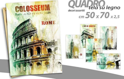 Quadro Quadretto Decorativo 50x70x2,5cm Tela Su Legno Deluxe Decori Ass. 748899 Casa e cucina/Decorazioni per interni/Arte/Poster e stampe Trade Shop italia - Napoli, Commerciovirtuoso.it