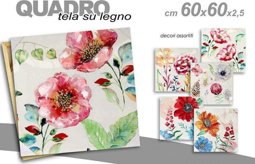 Quadro Quadretto Decorativo 60x60x2,5cm Tela Su Legno Deluxe Decori Ass. 723643 Casa e cucina/Decorazioni per interni/Arte/Poster e stampe Trade Shop italia - Napoli, Commerciovirtuoso.it