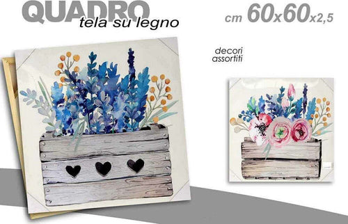 Quadro Quadretto Decorativo 60x60x2,5cm Tela Su Legno Deluxe Decori Ass. 730566 Casa e cucina/Decorazioni per interni/Arte/Poster e stampe Trade Shop italia - Napoli, Commerciovirtuoso.it