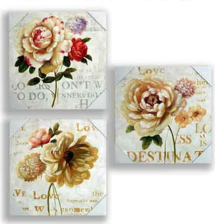 Quadro Quadretto Fiori 40x40x1.8cm Tela Su Legno Deluxe Decori Assortiti 676819 Casa e cucina/Decorazioni per interni/Arte/Poster e stampe Trade Shop italia - Napoli, Commerciovirtuoso.it