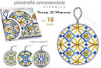 Quadro Quadretto Tonda 18cm Ceramica Terra D'amuri Con Cordino Decori Ass. 816543 Casa e cucina/Decorazioni per interni/Arte/Poster e stampe Trade Shop italia - Napoli, Commerciovirtuoso.it