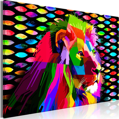 Quadro-Rainbow-Lion-(1-Part)-Wide