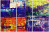 Quadro-su-tela-3-pannelli,-Abstrazione-dipinta-a-mano-colorata