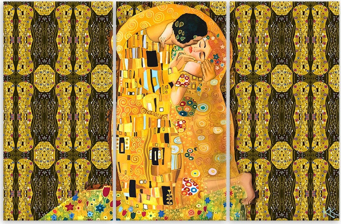 Quadro-su-tela-3-pannelli,-Adempimento-di-una-donna-astrazione