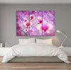 Quadro-su-tela-3-pannelli,-Astrazione-dei-fiori-di-orchidea