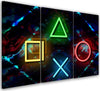 Quadro-su-tela-3-pannelli,-Giochi-per-computer