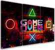 Quadro-su-tela-3-pannelli,-Gioco-sul-giocatore