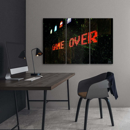 Quadro-su-tela-3-pannelli,-Gioco-sul-giocatore