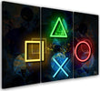 Quadro-su-tela-3-pannelli,-Pulsanti-per-il-controller