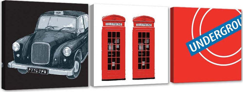 Quadro-su-tela-3-pezzi-Simbolo-della-città-di-Londra