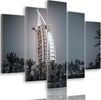 Quadro-su-tela-5-pannelli-Albergo-Burj-Al-Arab-Dubai