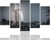Quadro-su-tela-5-pannelli-Albergo-Burj-Al-Arab-Dubai