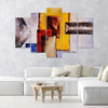 Quadro-su-tela-5-pannelli-Astrazione-colorata