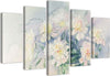 Quadro-su-tela-5-pannelli-Bouquet-di-fiori-bianco
