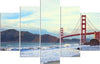 Quadro-su-tela-5-pannelli-New-York-Golden-Gate
