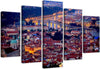 Quadro-su-tela-5-pannelli-Ponti-della-città-di-Praga