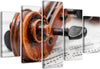 Quadro-su-tela-5-pannelli-Spartiti-per-violino