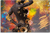 Quadro-su-tela,-African-Woman-Flowers-Abstraction
