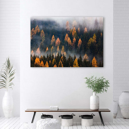 Quadro-su-tela,-Alberi-autunnali