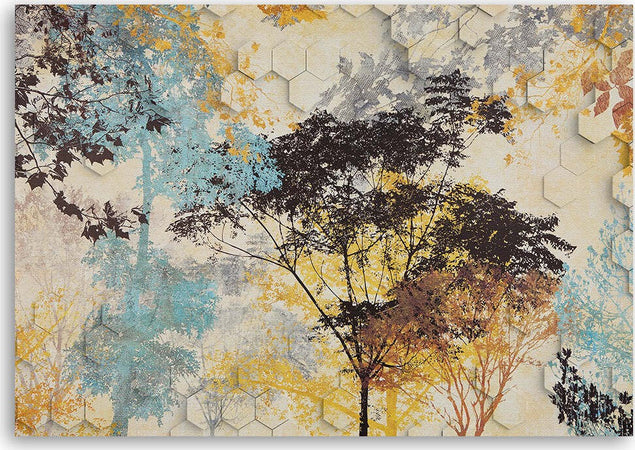 Quadro-su-tela,-Alberi-autunnali