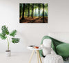 Quadro-su-tela,-Alberi-della-foresta-Raggi-di-sole
