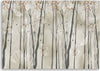 Quadro-su-tela,-Alberi-fiori-e-farfalle