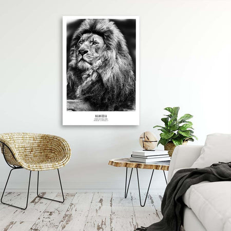 Quadro-su-tela,-Animali-Africa-Lion