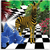 Quadro-su-tela,-Animali-colorati-di-natura-zebra
