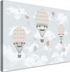 Quadro-su-tela,-Animali-da-volo-a-palloncini-colorati