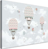 Quadro-su-tela,-Animali-da-volo-a-palloncini-colorati