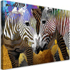 Quadro-su-tela,-Animali-zebra-astratti