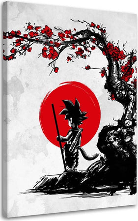 Quadro-su-tela,-Anime-Saiyan-sotto-il-sole