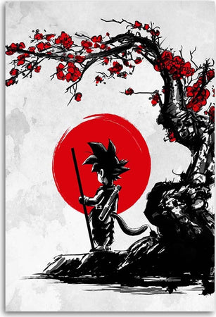 Quadro-su-tela,-Anime-Saiyan-sotto-il-sole