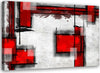 Quadro-su-tela,-Astratto-Bianco-Rosso
