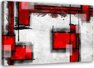Quadro-su-tela,-Astratto-Bianco-Rosso