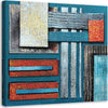 Quadro-su-tela,-Astratto-blu-turchese