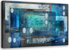 Quadro-su-tela,-Astratto-blu-turchese