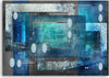 Quadro-su-tela,-Astratto-blu-turchese