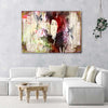 Quadro-su-tela,-Astratto-donna-cappello-uccelli
